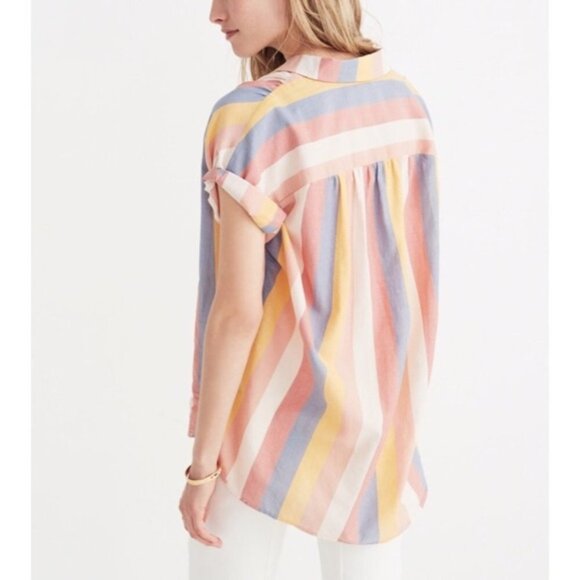 Madewell Central Shirt in Sherbert Stripe - Picture 3 of 7